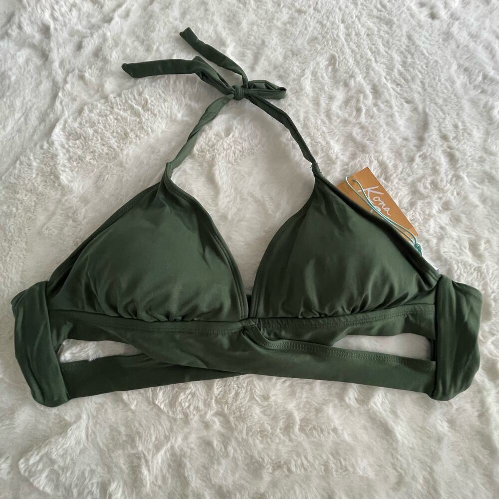 NWT new Kona Sol Halter Bikini Top size medium M